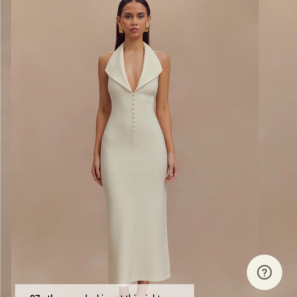 Annita Ivory Halter Dress